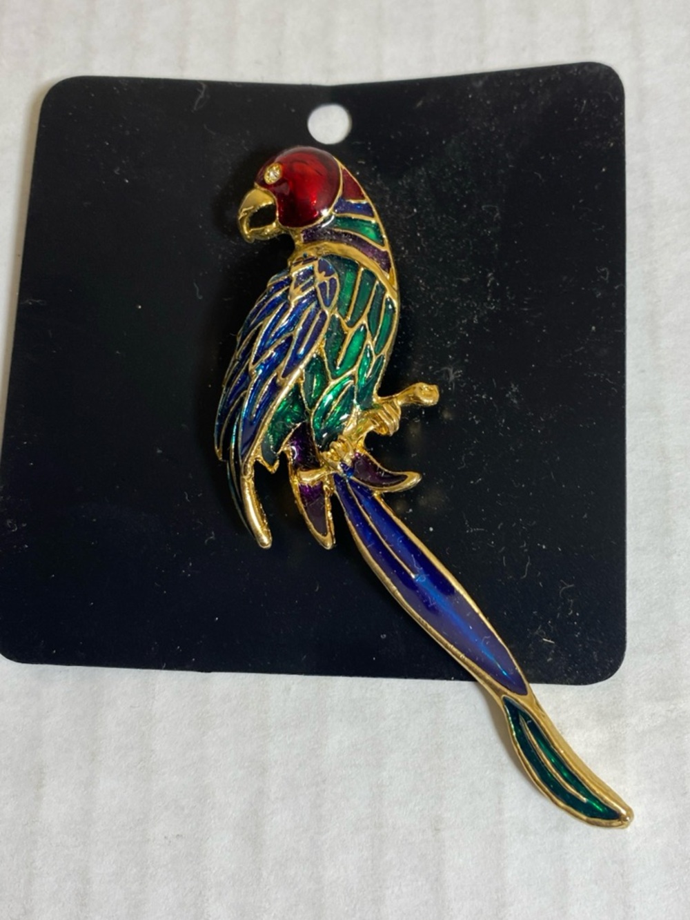 Colorful Macaw Parrot Enamel Brooch Pin - Multicolor